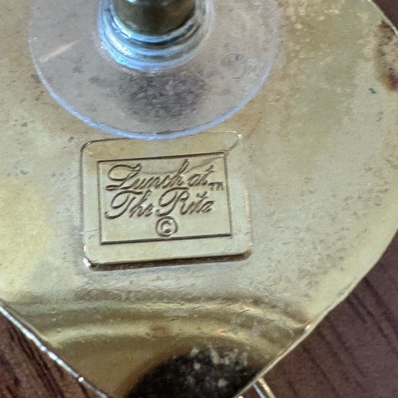 Lunch at the Ritz Green Frog Statement Earrings - Picture 8 of 8